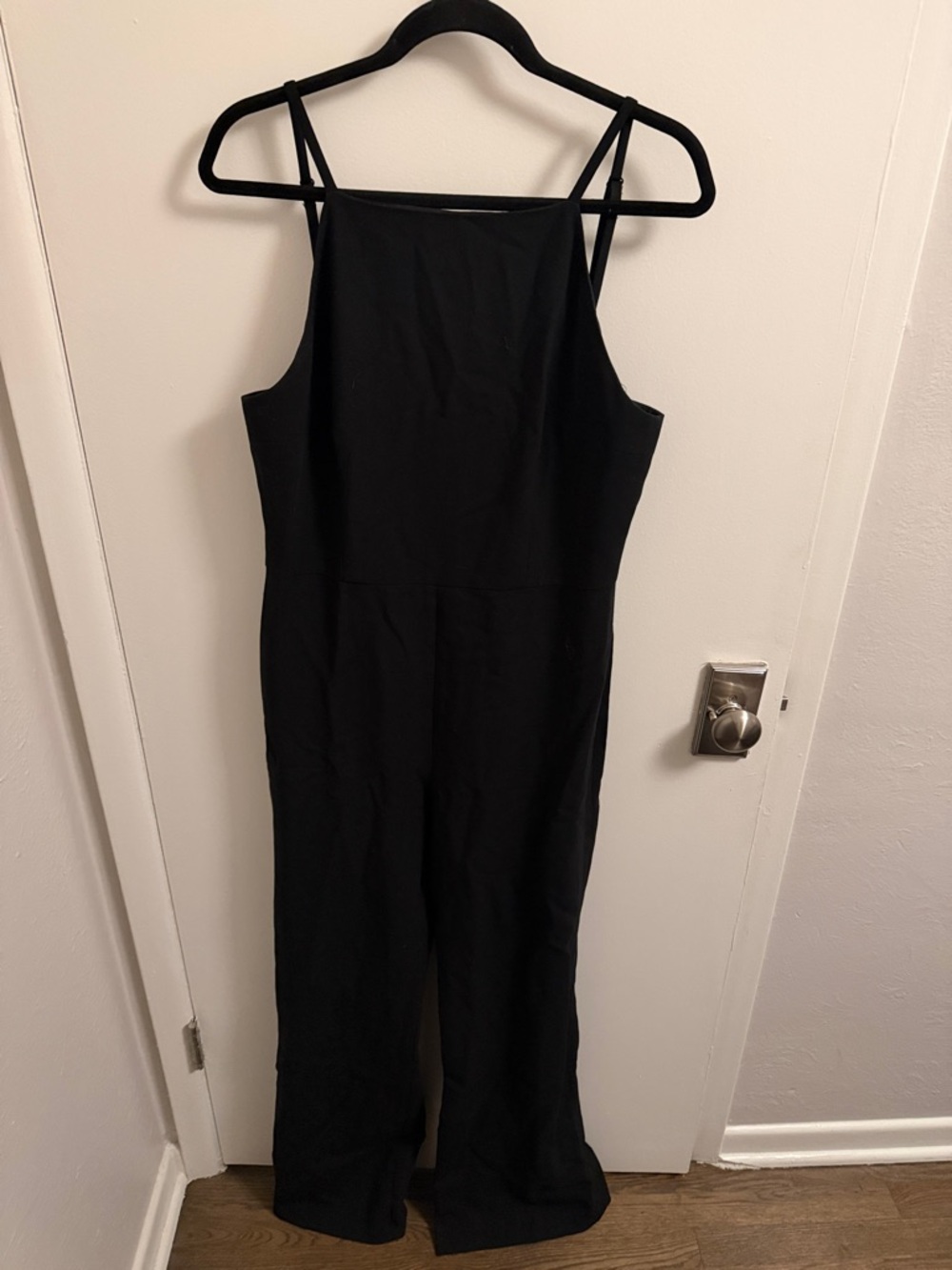 French Connection Black Strappy Wide-Leg Jumpsuit